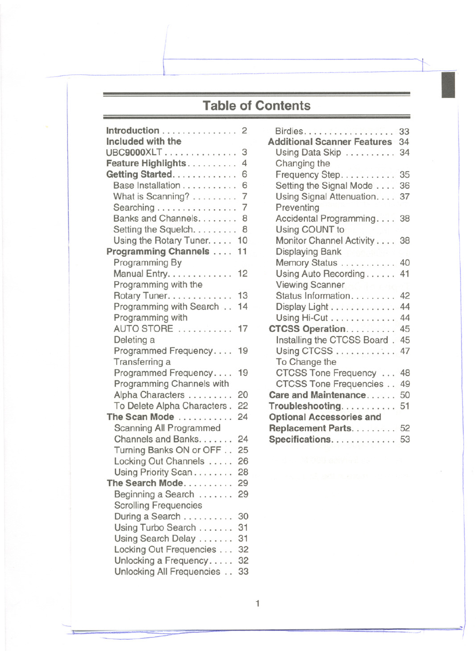 Uniden UBC9000XLT User Manual | Page 4 / 58