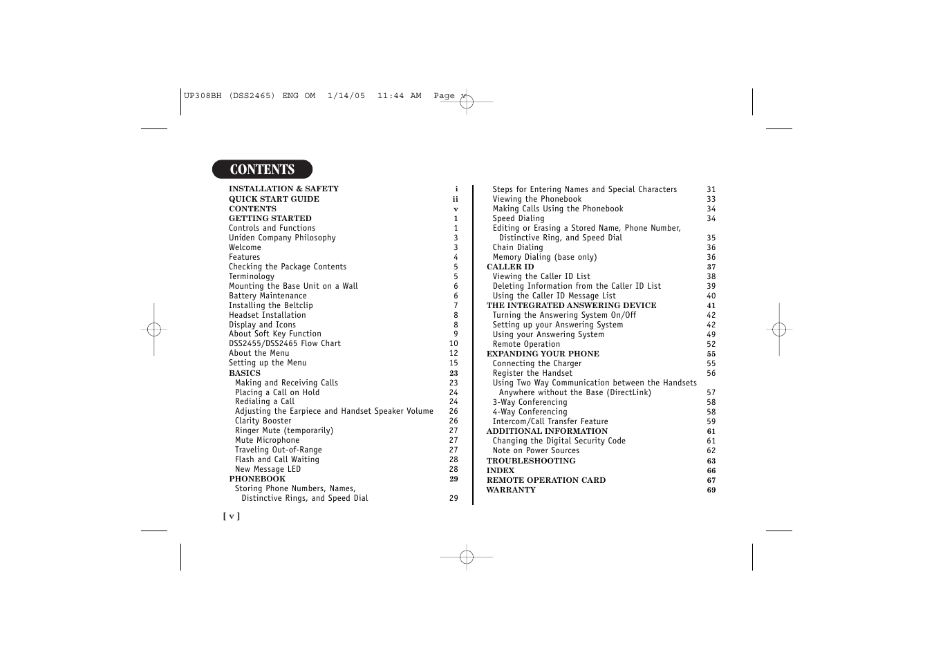 Uniden DSS 2455 User Manual | Page 6 / 76