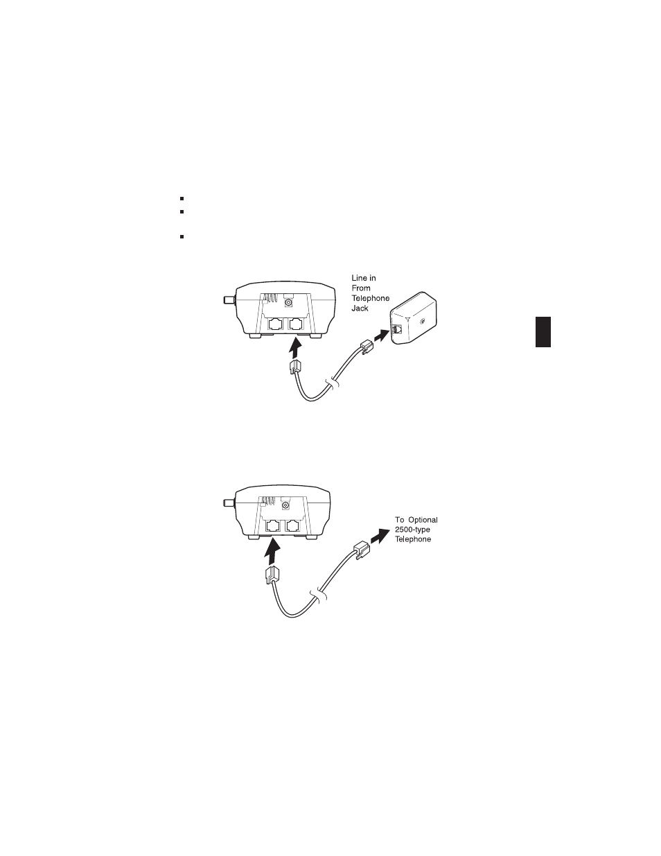 Connecting the telephone cords 9, Connecting the telephone cords | Uniden ANA 9710 User Manual | Page 15 / 46