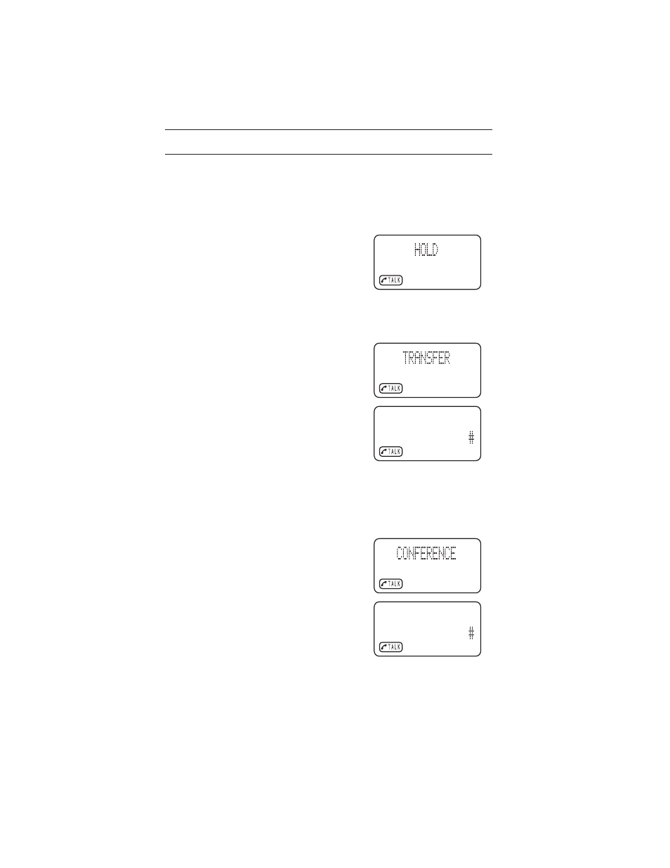 Feature buttons 26, Placing a call ﬁon holdﬂ 26, Transferring a call 26 | Connecting a conference call 26, Feature buttons | Uniden ANA 9710 User Manual | Page 32 / 46