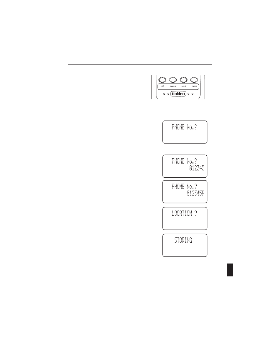 Using your ana 9710 memory 29, Storing a number 29 | Uniden ANA 9710 User Manual | Page 35 / 46