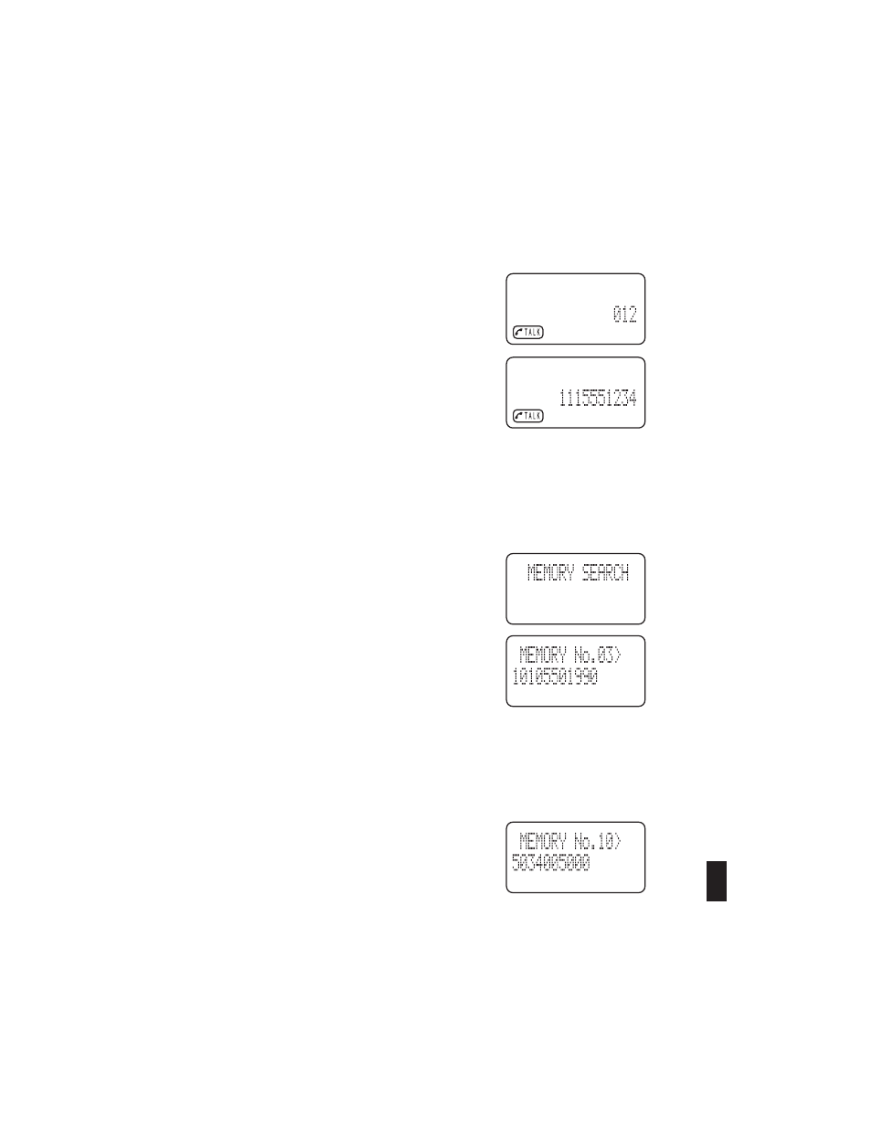 Dialing with a stored number 31, Memory search 31 | Uniden ANA 9710 User Manual | Page 37 / 46