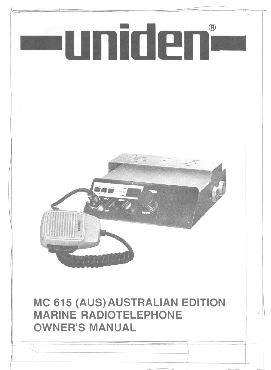Uniden MC615 User Manual | 12 pages