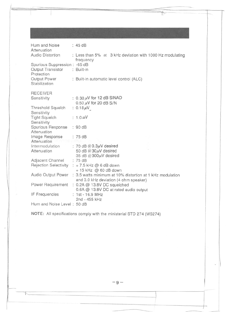 Uniden MC615 User Manual | Page 9 / 12