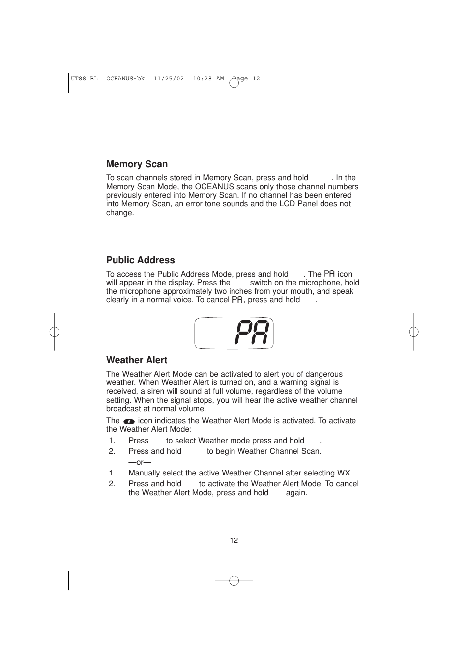 Uniden Marine Radio User Manual | Page 15 / 24