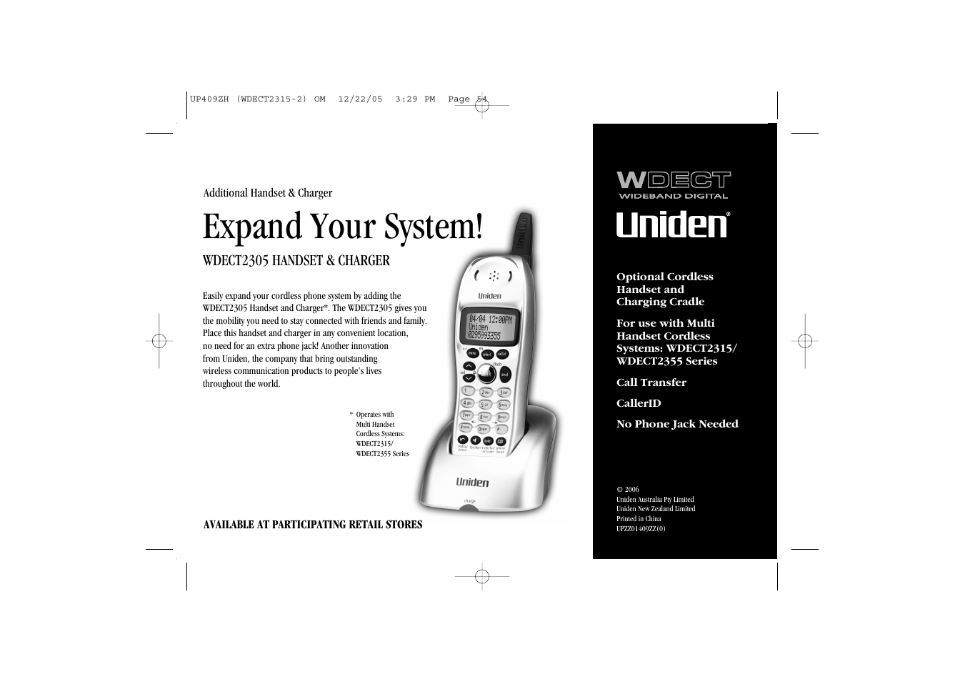 Expand your system | Uniden 2315+2 User Manual | Page 60 / 60