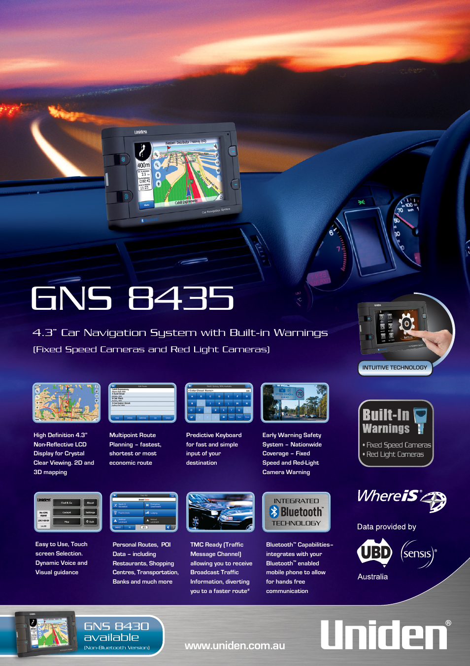 Uniden GNS8430 User Manual | 2 pages