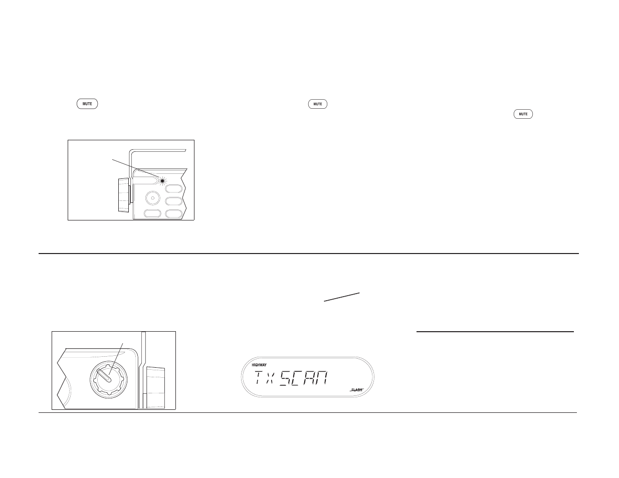 Muting the alert tone 12, One moment mute 12, Continuous mute 12 | Canceling mute 12, Warning light adjustment 12, Muting the alert tone, Warning light adjustment | Uniden BcT7 User Manual | Page 12 / 39