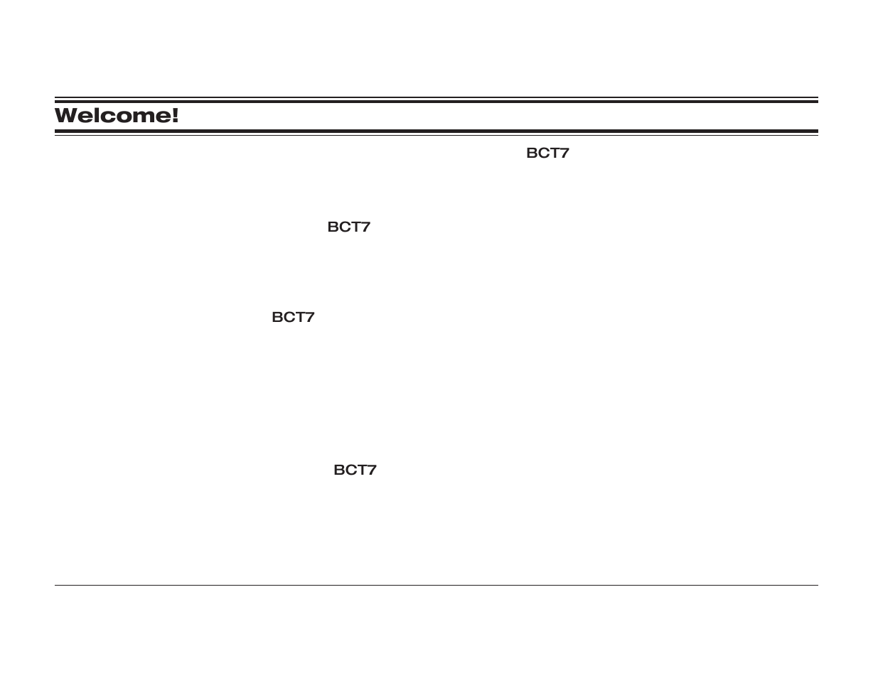 Welcome! 2, Welcome | Uniden BcT7 User Manual | Page 2 / 39