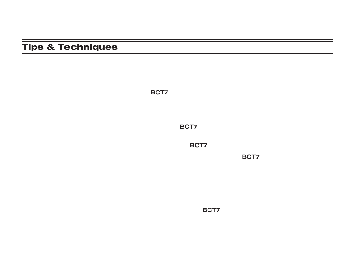 Tips and techniques 28, Tips & techniques | Uniden BcT7 User Manual | Page 28 / 39