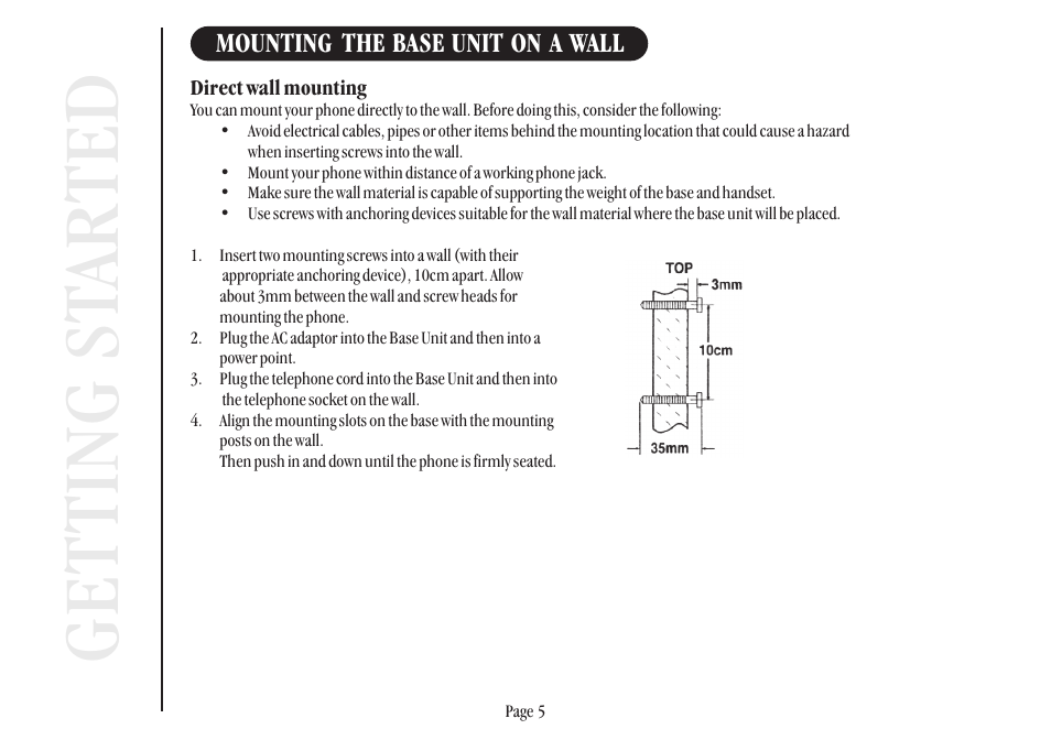 Get ting st ar ted | Uniden XSR917/918 User Manual | Page 13 / 36