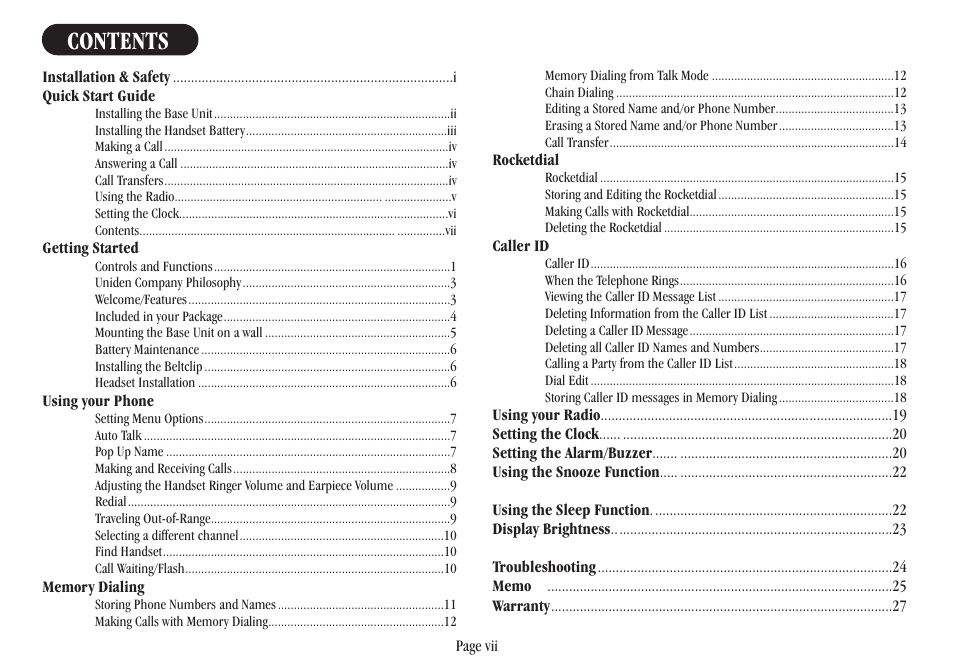 Uniden XSR917/918 User Manual | Page 8 / 36