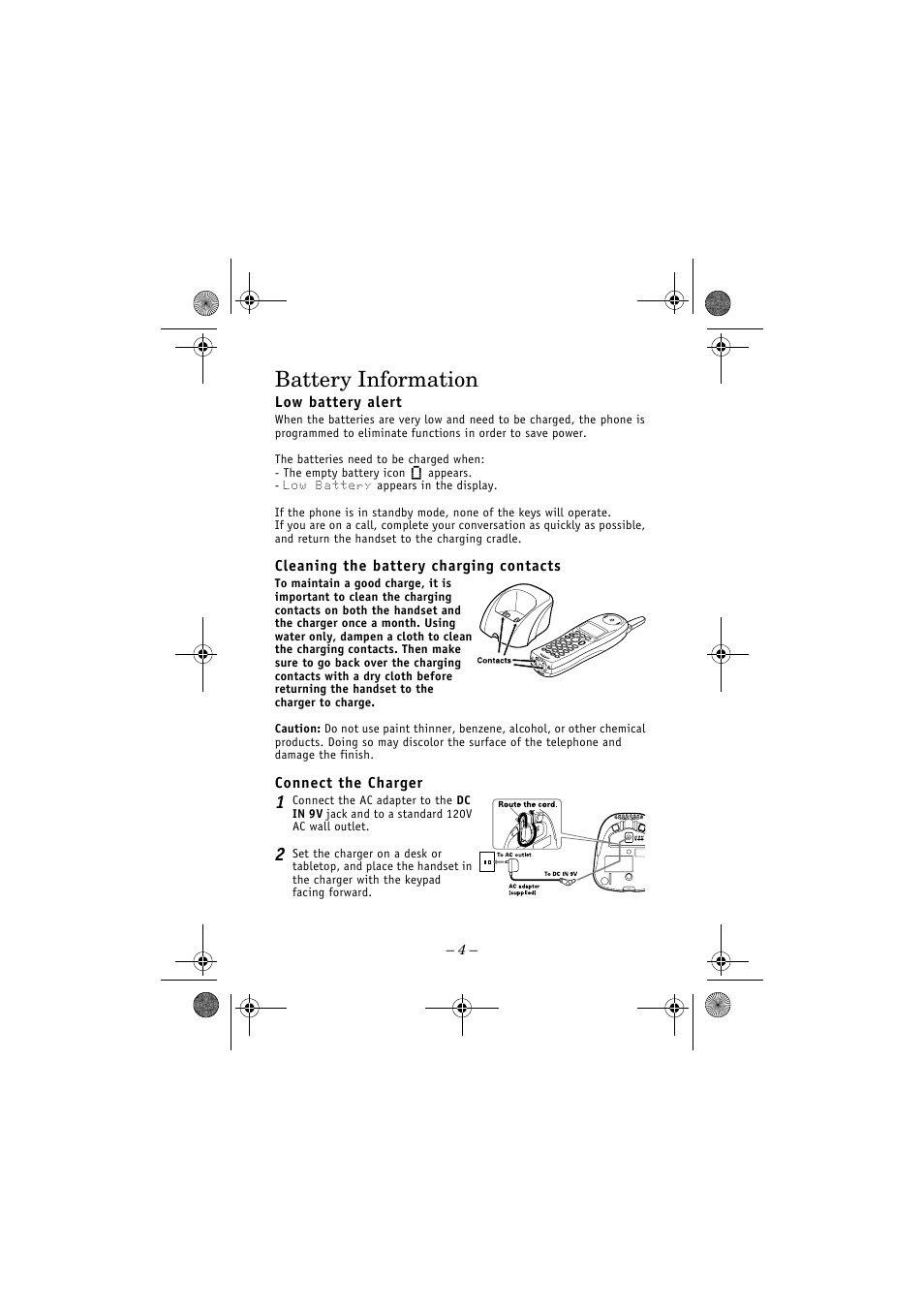 Battery information | Uniden DCT646 User Manual | Page 4 / 8