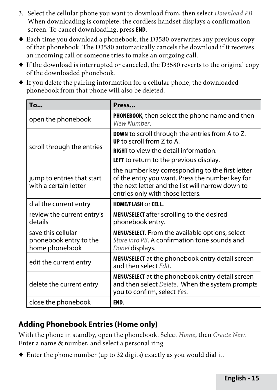 Uniden D3580 User Manual | Page 15 / 28