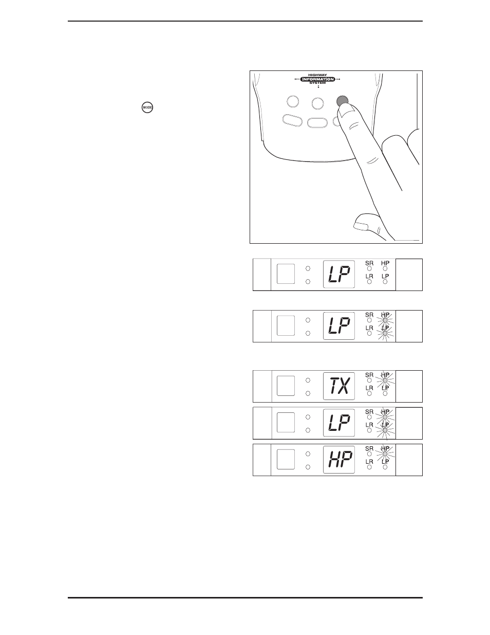 Scanning all police frequencies 22, Tx hp | Uniden BCT-10 User Manual | Page 22 / 40