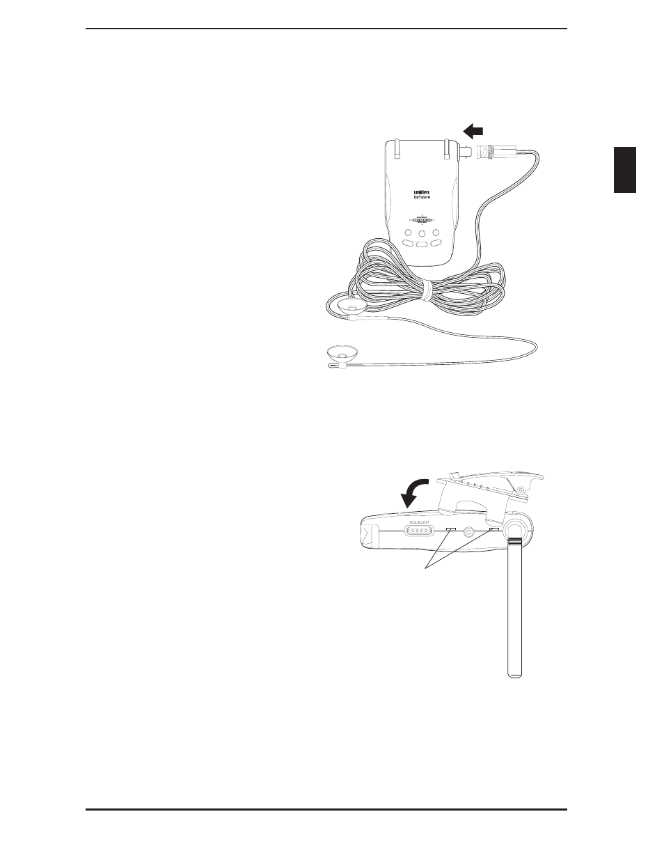 Mounting the bct-10 7, Visor mounting 7, Mounting the bct-10 | Installation 7 | Uniden BCT-10 User Manual | Page 7 / 40