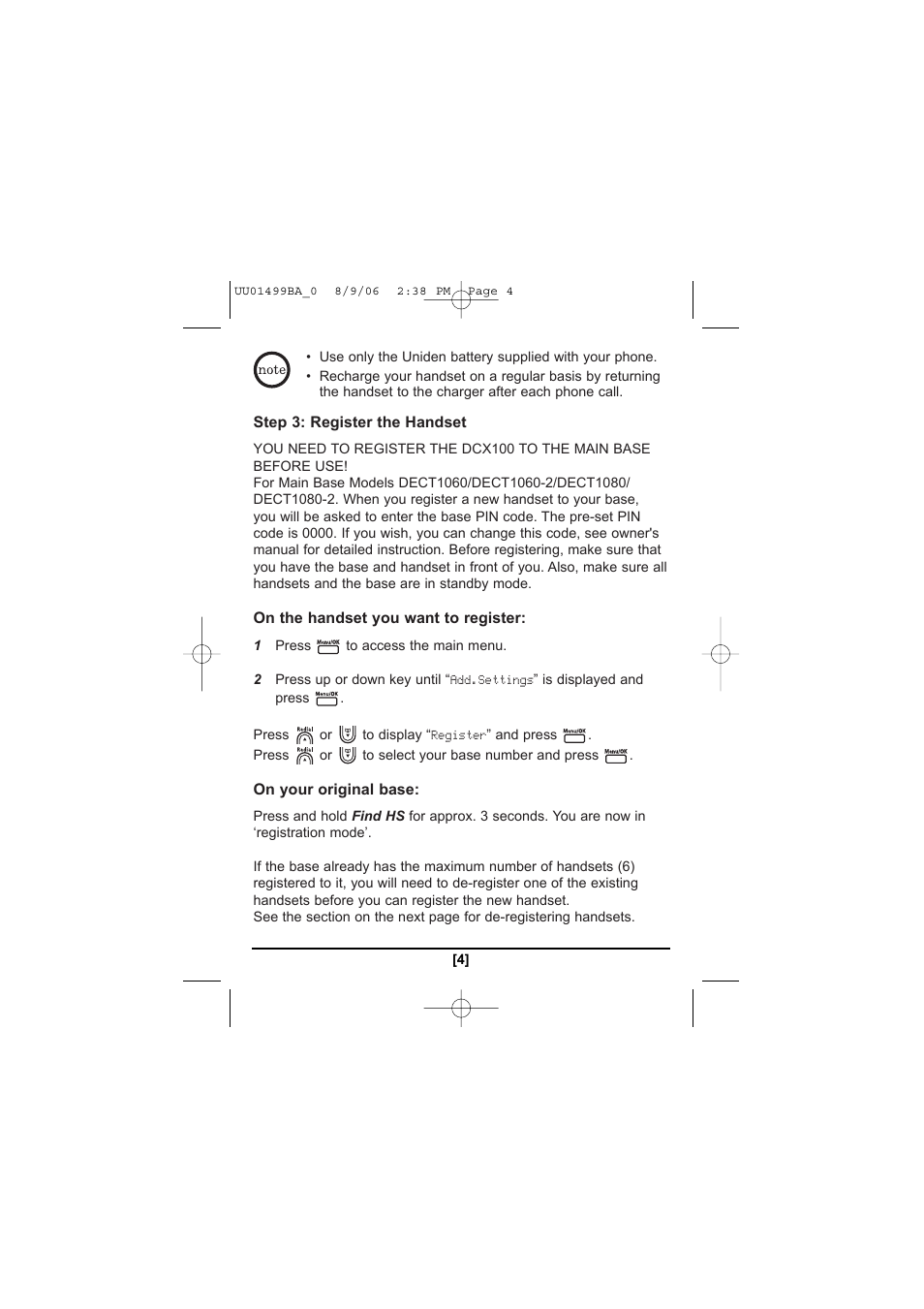 Uniden DCX100 User Manual | Page 5 / 12