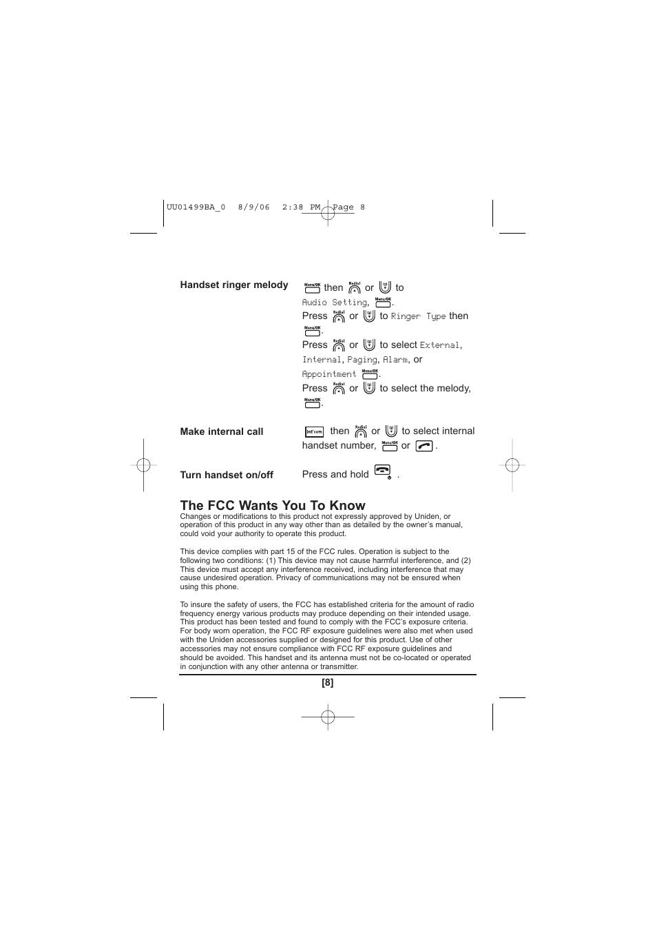 The fcc wants you to know | Uniden DCX100 User Manual | Page 9 / 12