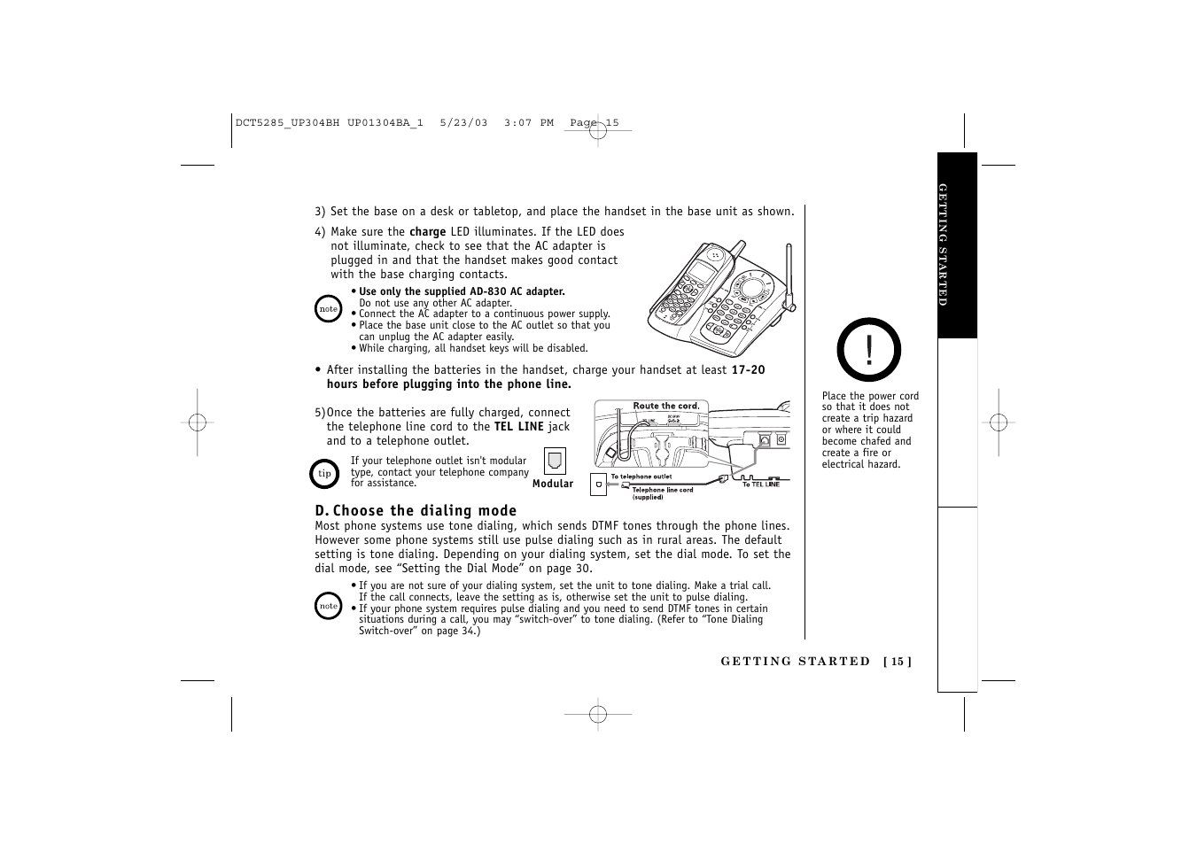 Uniden DCT5285 User Manual | Page 17 / 84