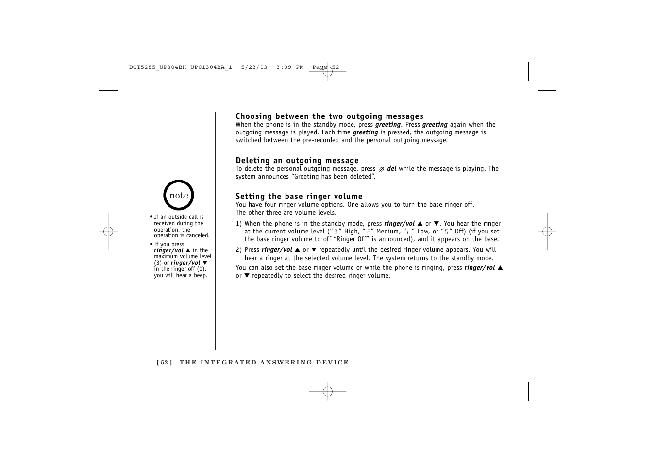 Uniden DCT5285 User Manual | Page 54 / 84