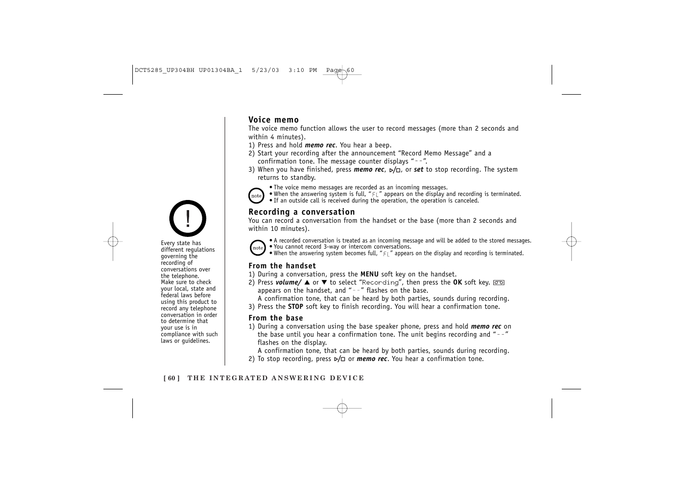 Uniden DCT5285 User Manual | Page 62 / 84