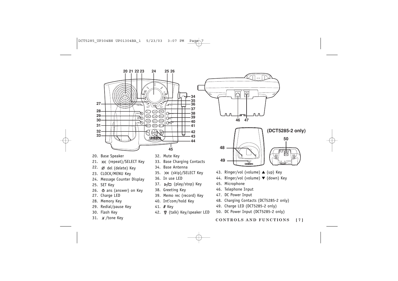 Uniden DCT5285 User Manual | Page 9 / 84