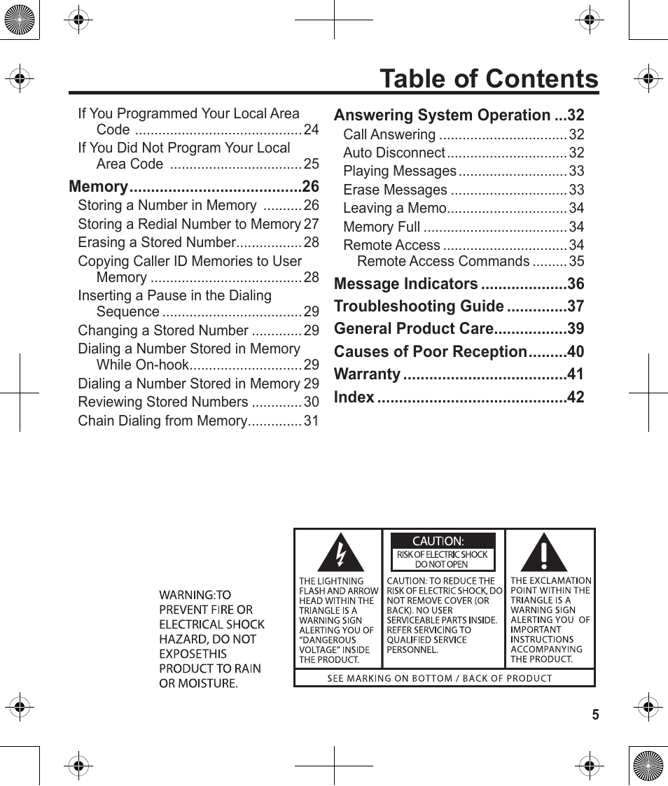 Uniden 1380 User Manual | Page 5 / 44