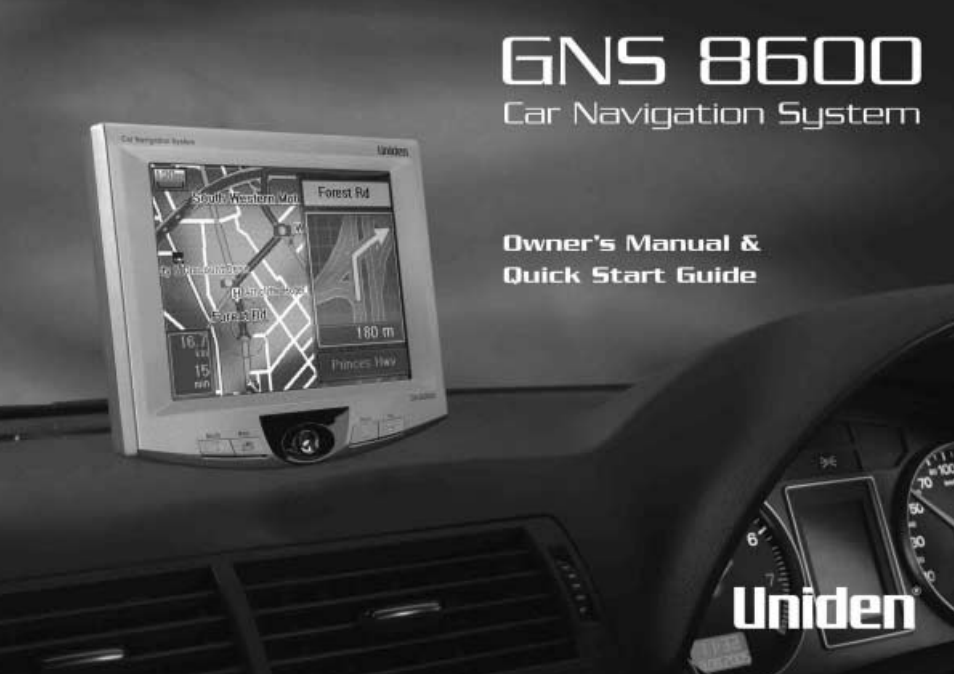 Uniden GNS8600 User Manual | 40 pages