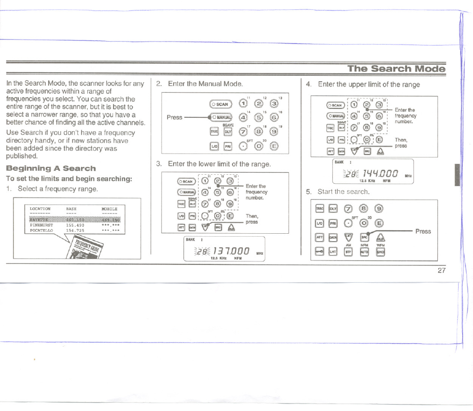 The search mode | Uniden UBC3000XLT User Manual | Page 31 / 50