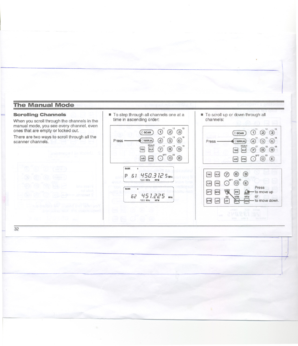 The manual mode, S b 0 | Uniden UBC3000XLT User Manual | Page 36 / 50