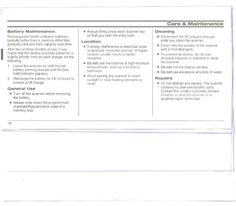 Uniden UBC3000XLT User Manual | Page 44 / 50