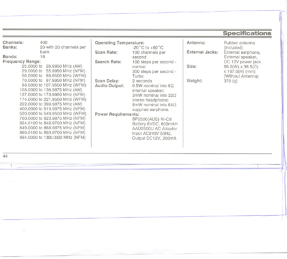 Uniden UBC3000XLT User Manual | Page 48 / 50