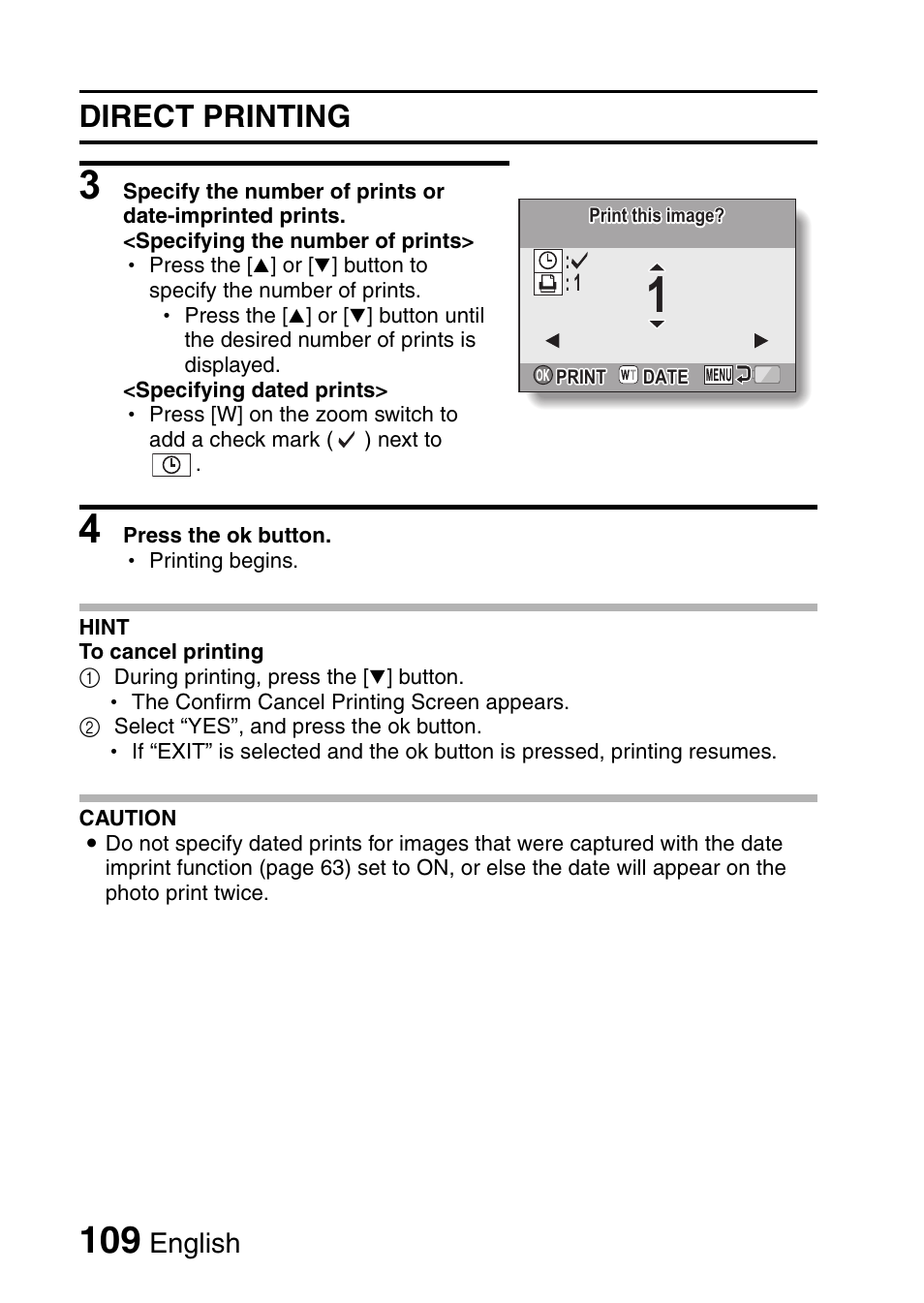 Direct printing, English | Uniden UDC-7M User Manual | Page 115 / 140