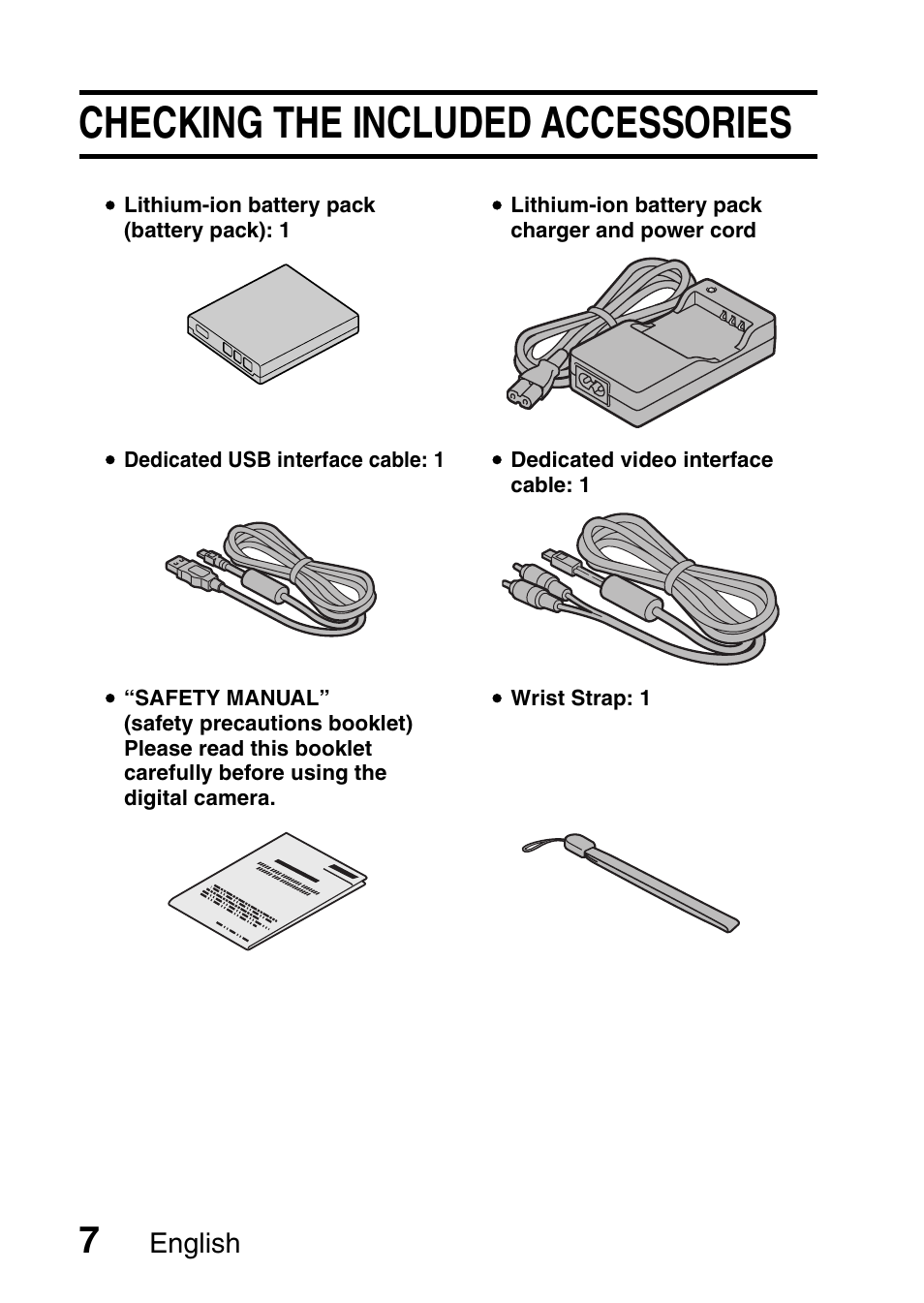 Checking the included accessories, English | Uniden UDC-7M User Manual | Page 13 / 140