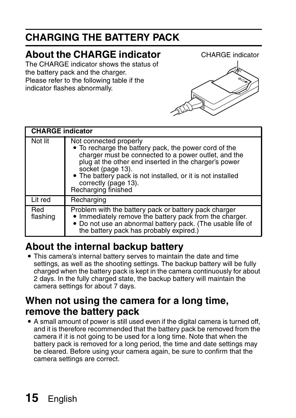 About the internal backup battery, English | Uniden UDC-7M User Manual | Page 21 / 140