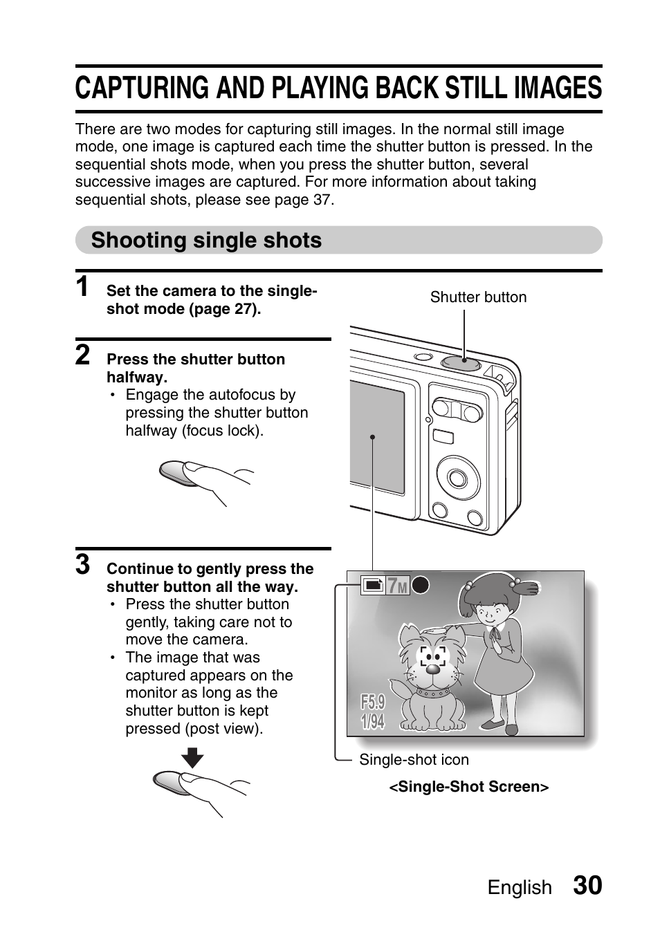 Capturing and playing back still images | Uniden UDC-7M User Manual | Page 36 / 140