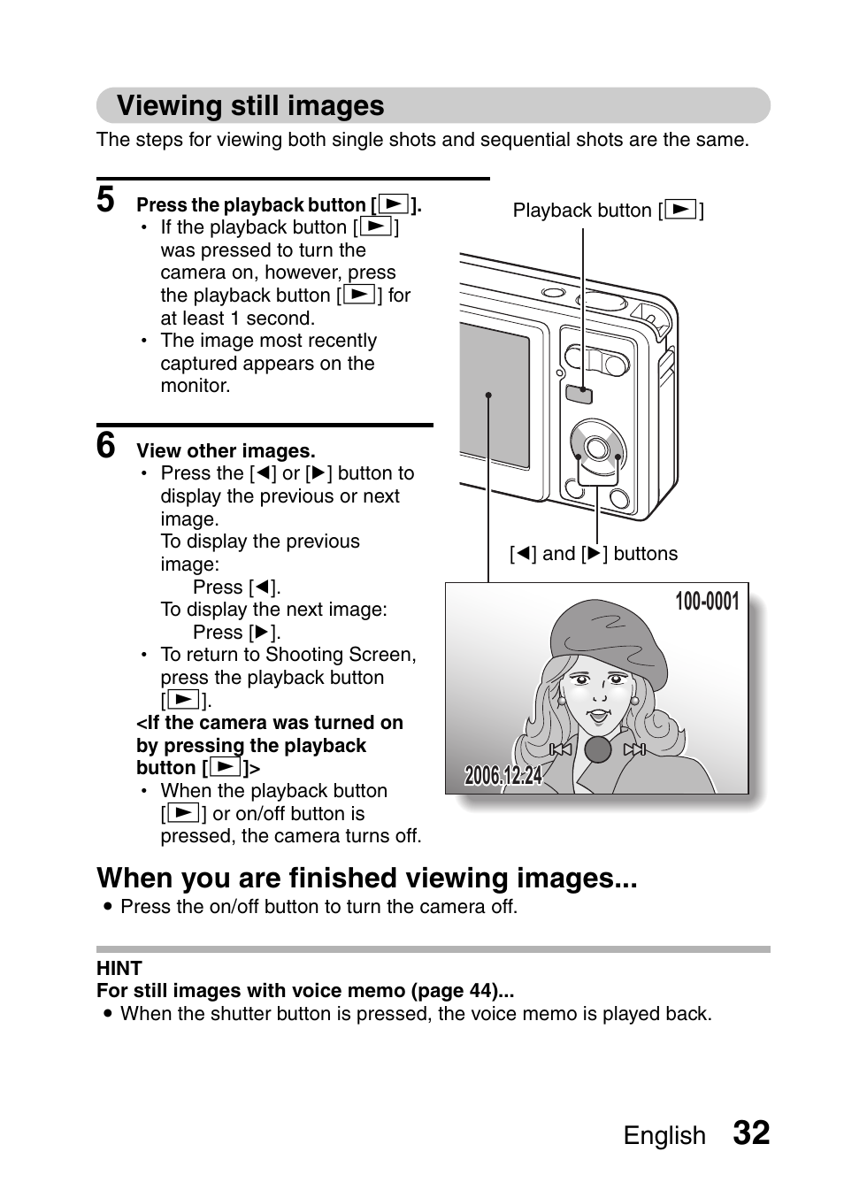 Viewing still images, When you are finished viewing images | Uniden UDC-7M User Manual | Page 38 / 140