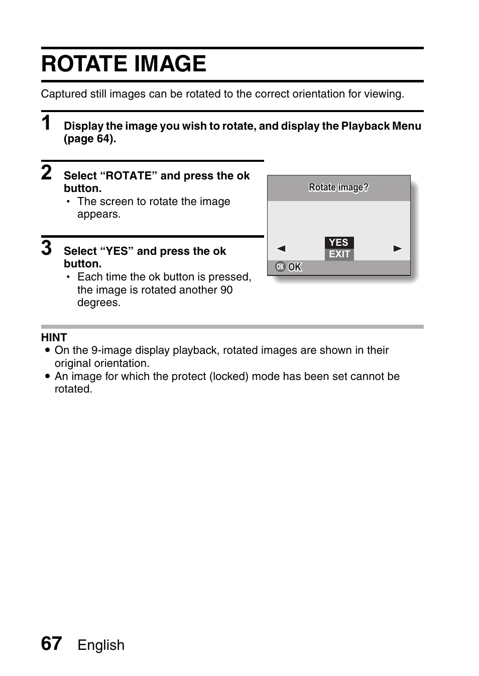 Rotate image, English | Uniden UDC-7M User Manual | Page 73 / 140