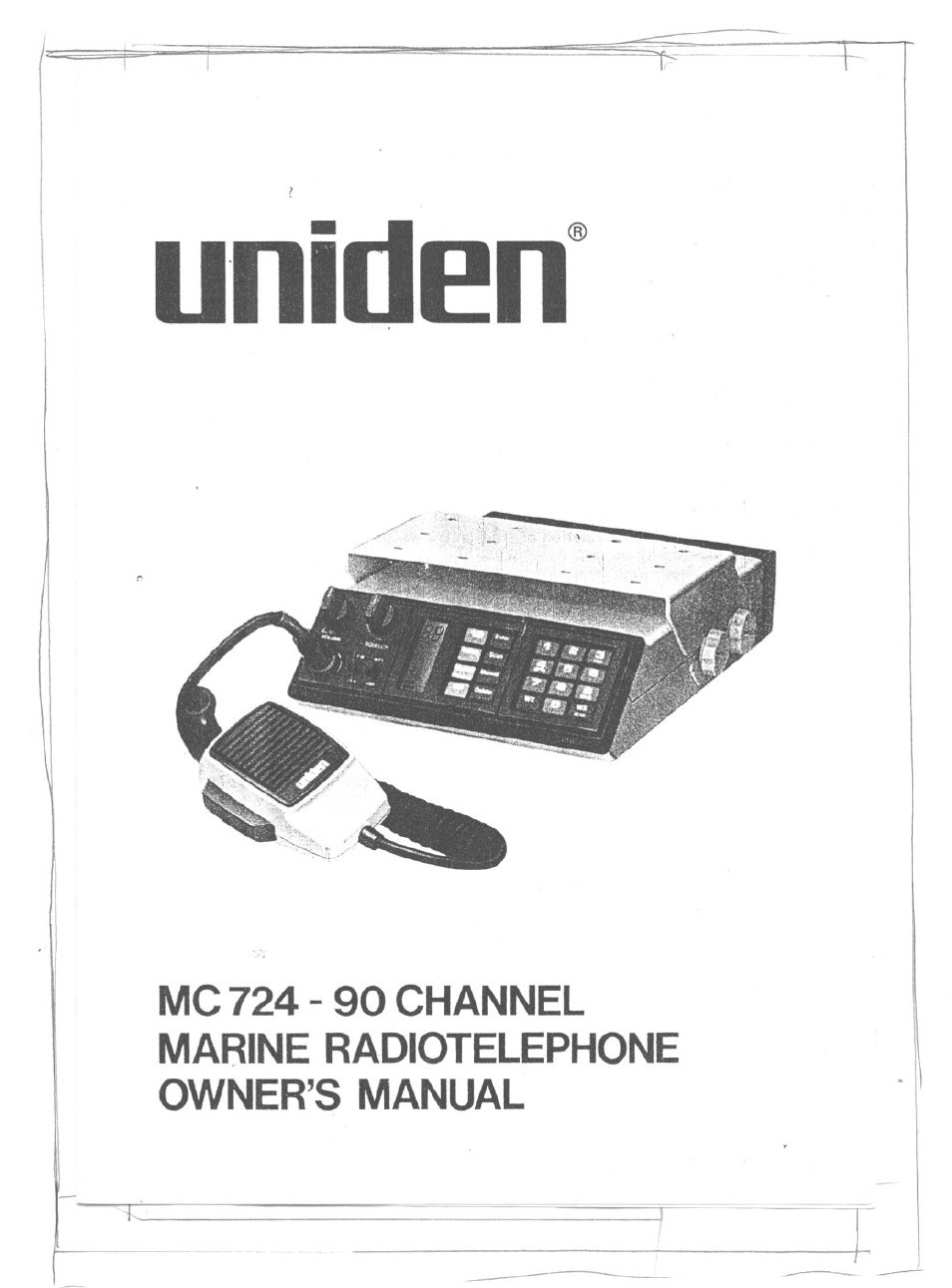 Uniden MC 724 User Manual | 12 pages