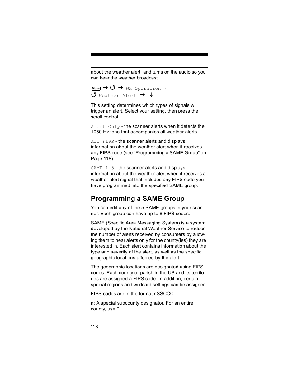 Programming a same group | Uniden BR330T User Manual | Page 118 / 156