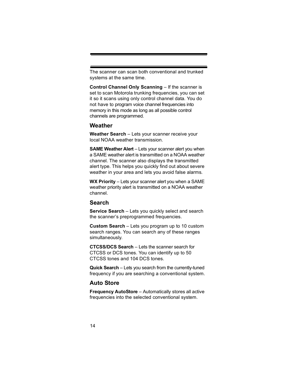 Uniden BR330T User Manual | Page 14 / 156