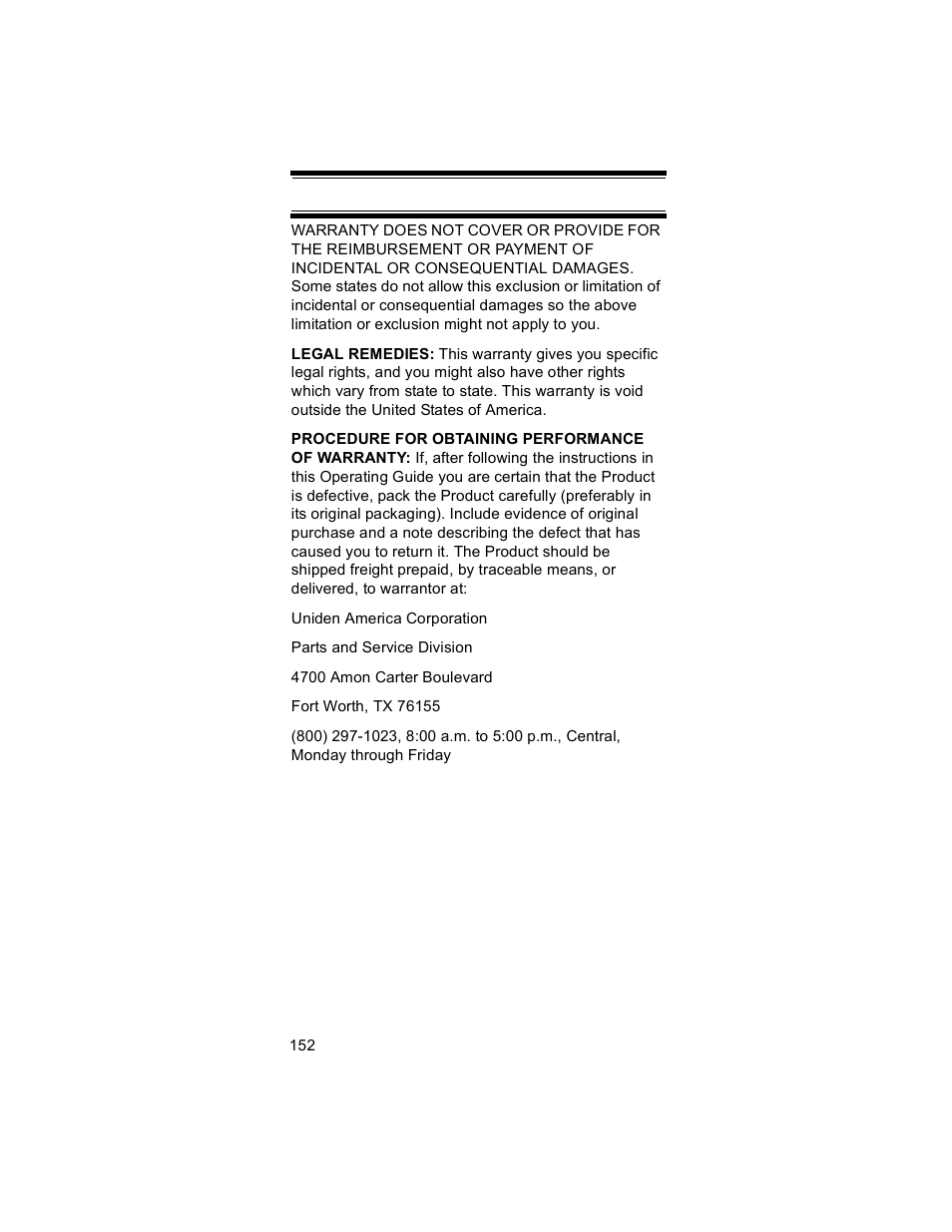 Uniden BR330T User Manual | Page 152 / 156
