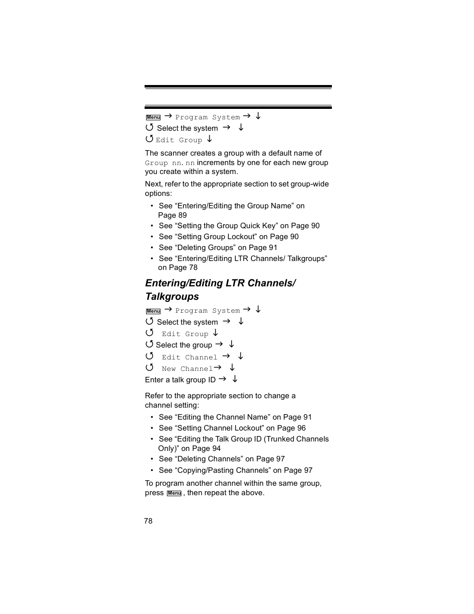 Uniden BR330T User Manual | Page 78 / 156