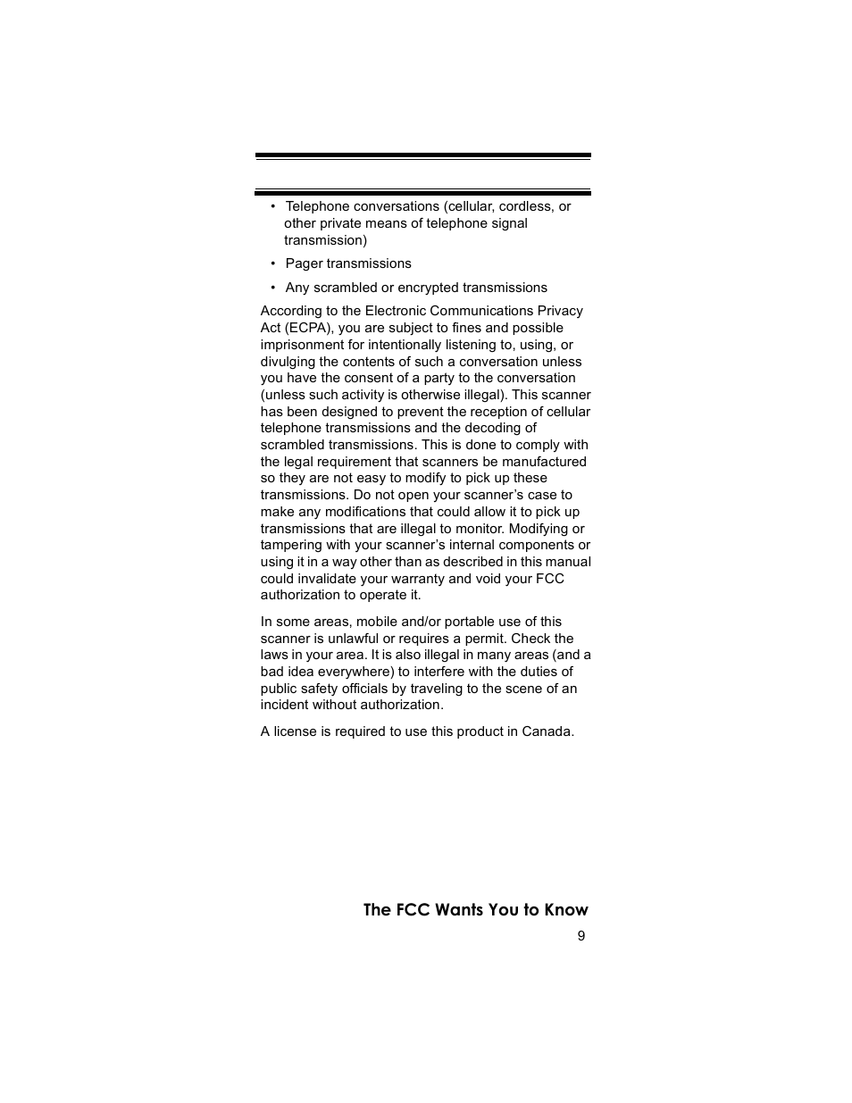 Uniden BR330T User Manual | Page 9 / 156
