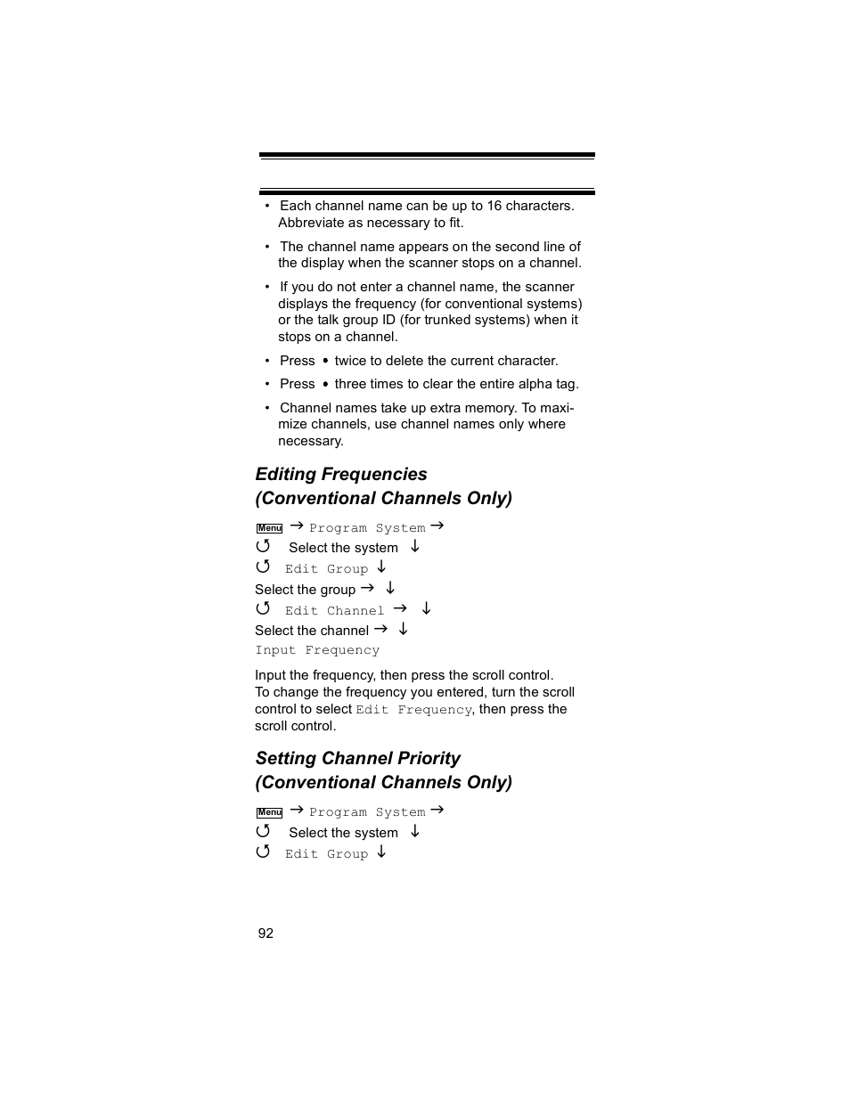 Uniden BR330T User Manual | Page 92 / 156