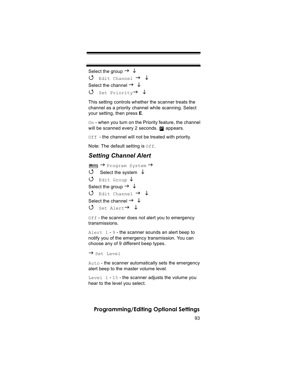 Uniden BR330T User Manual | Page 93 / 156