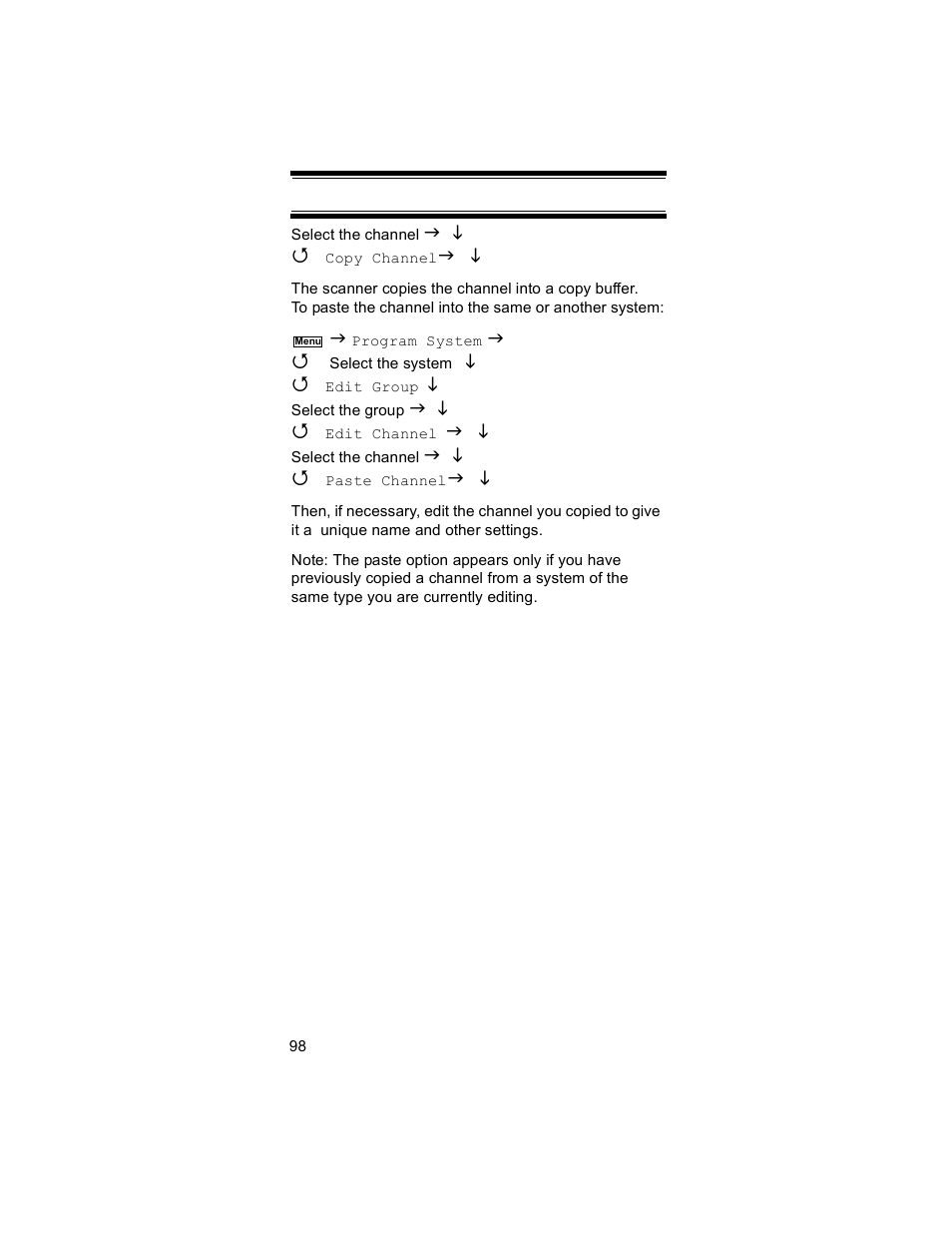 Uniden BR330T User Manual | Page 98 / 156
