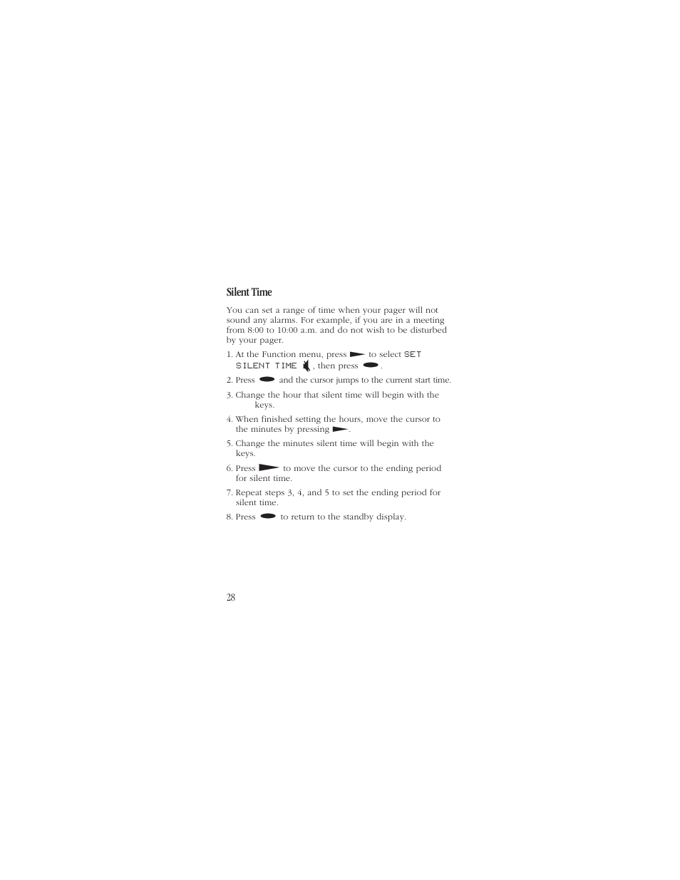 Silent time | Uniden ALP9094 User Manual | Page 30 / 32