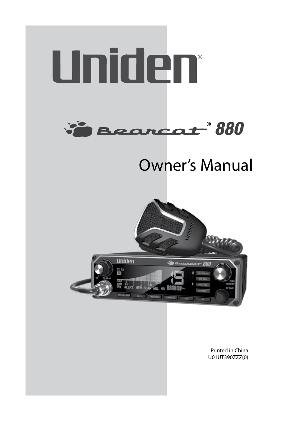 Uniden 880 User Manual | 22 pages