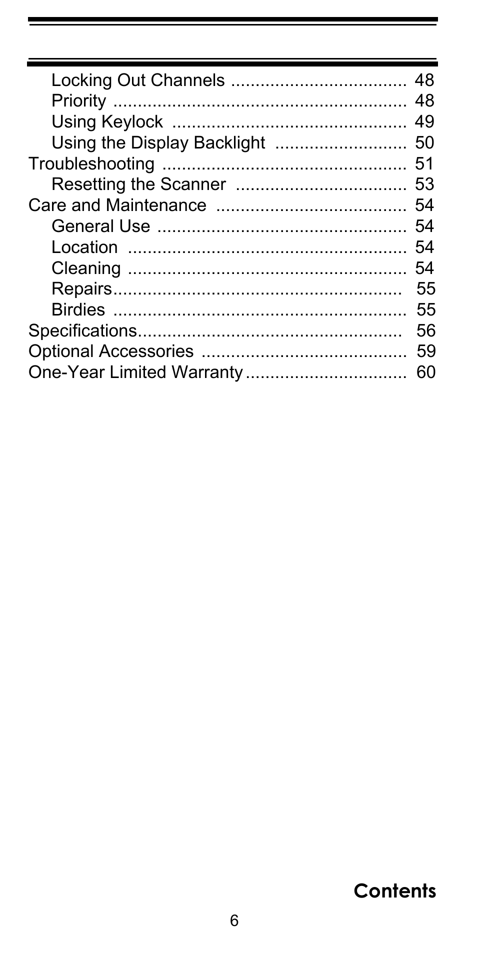 Uniden BC92XLT User Manual | Page 6 / 64